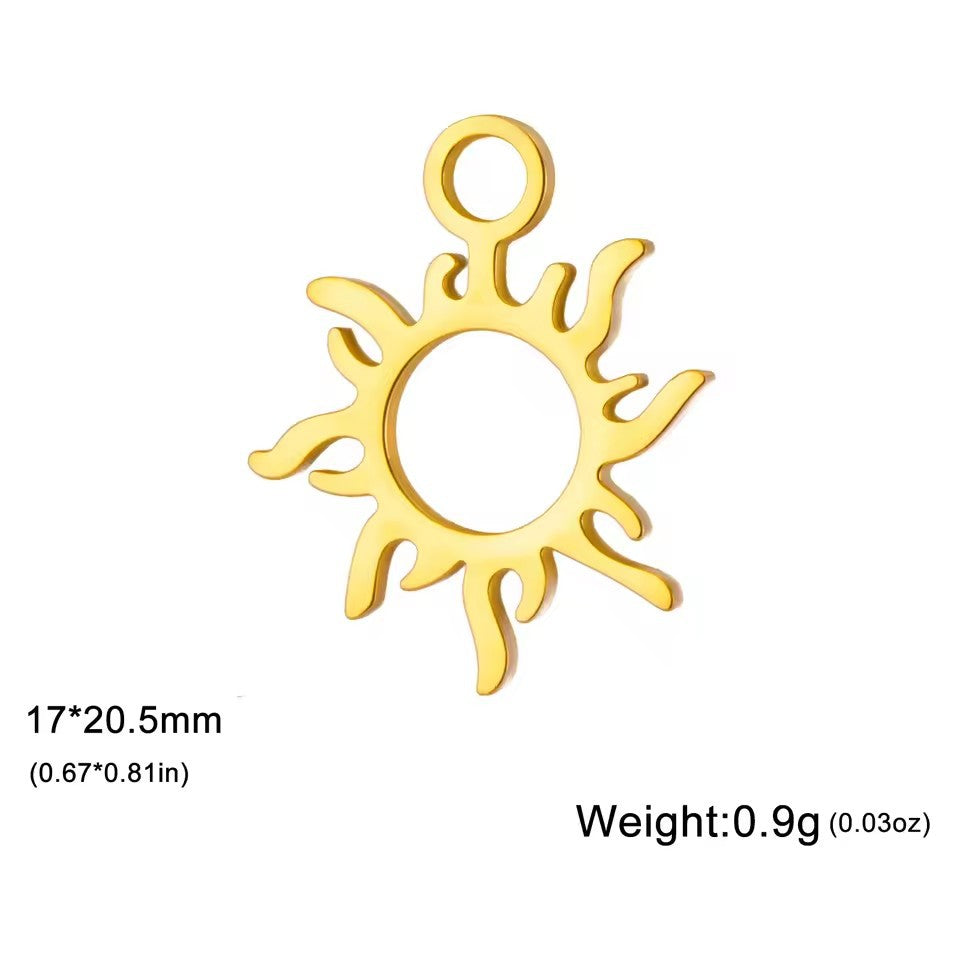 Wholesale 18k gold five-pointed star pendant handmade diy bracelet charm accessories